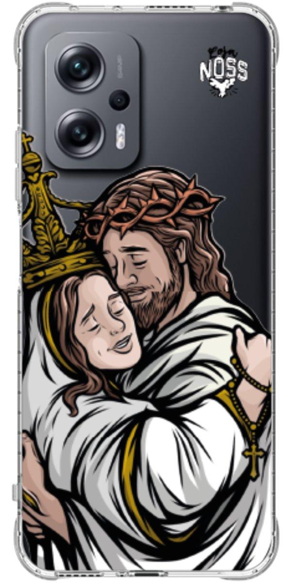 Capinha para Celular Tudo com Jesus Nada sem Maria 02