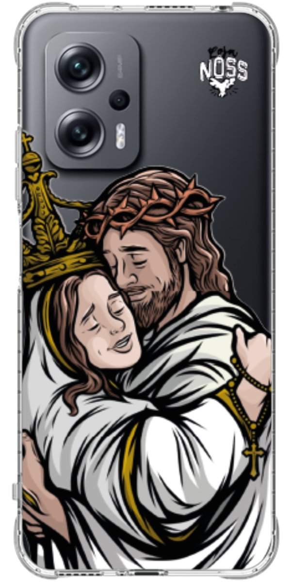 Capinha para Celular Tudo com Jesus Nada sem Maria 02