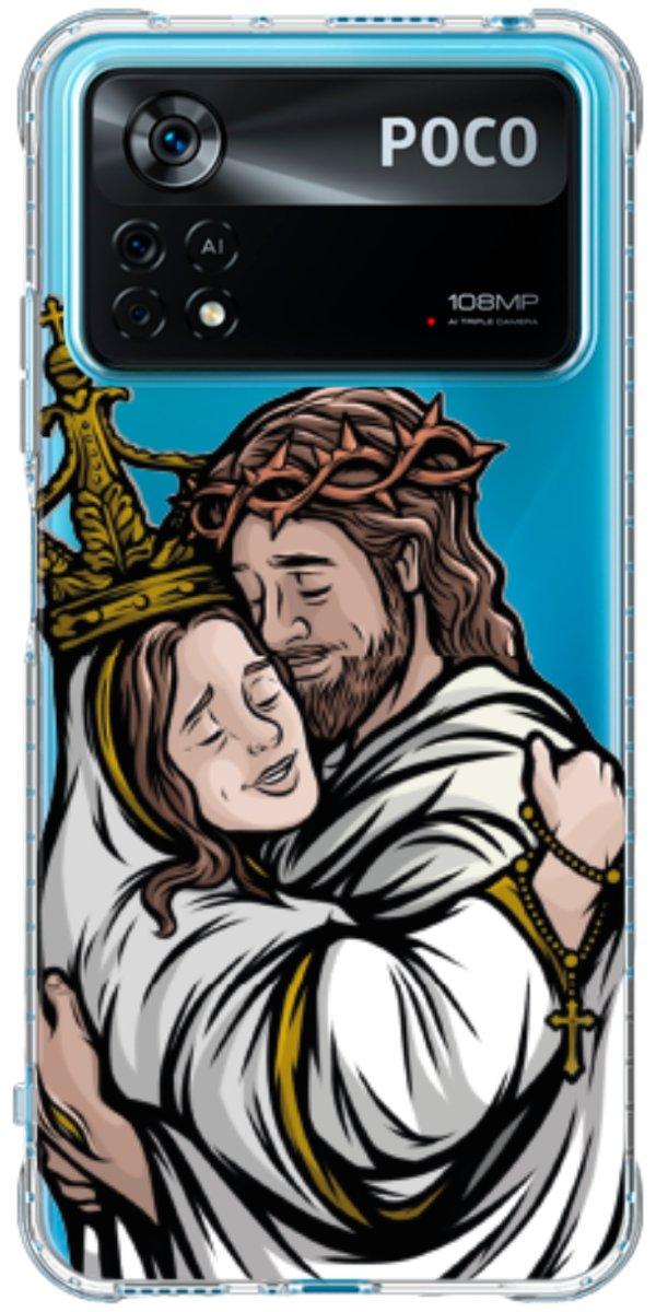 Capinha para Celular Tudo com Jesus Nada sem Maria 02