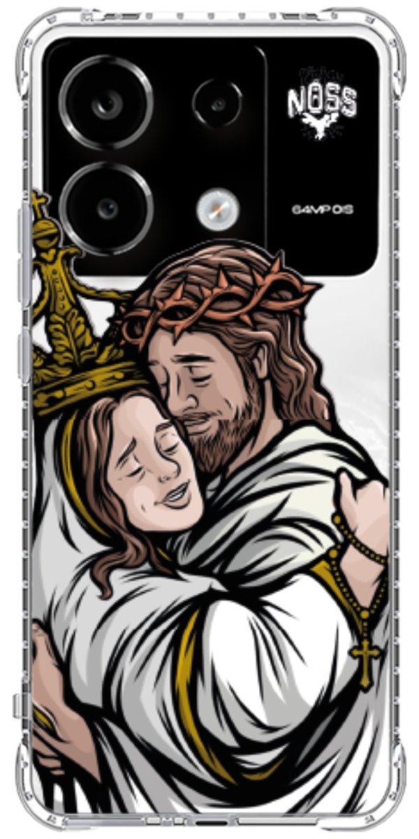 Capinha para Celular Tudo com Jesus Nada sem Maria 02