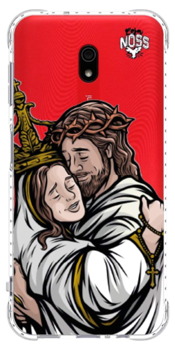 Capinha para Celular Tudo com Jesus Nada sem Maria 02