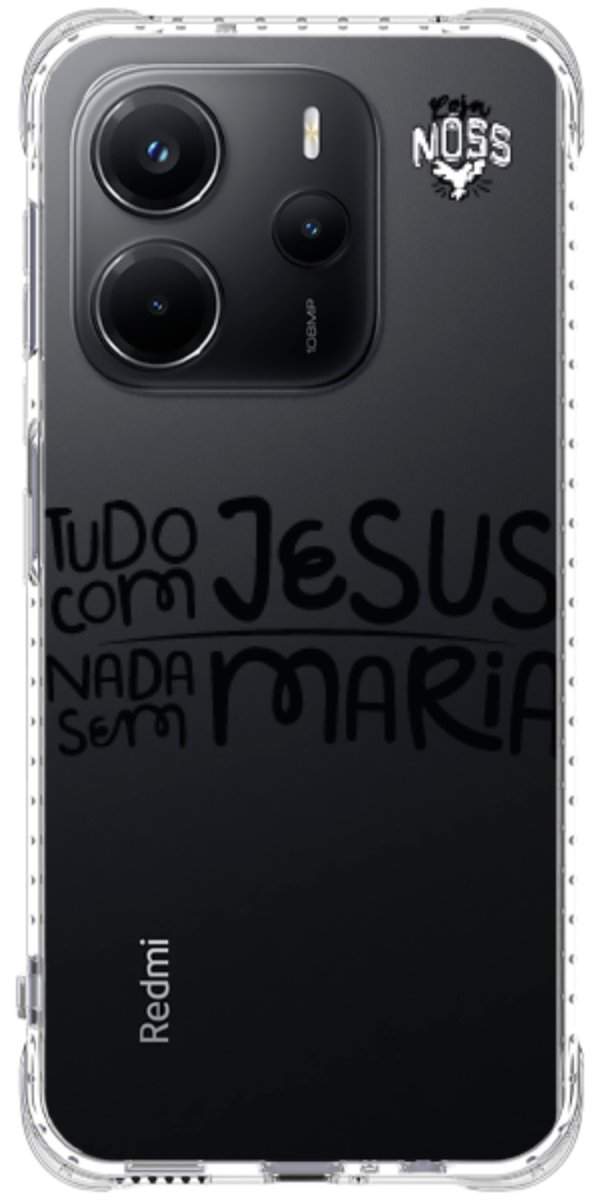 Capinha para Celular Tudo com Jesus Nada sem Maria