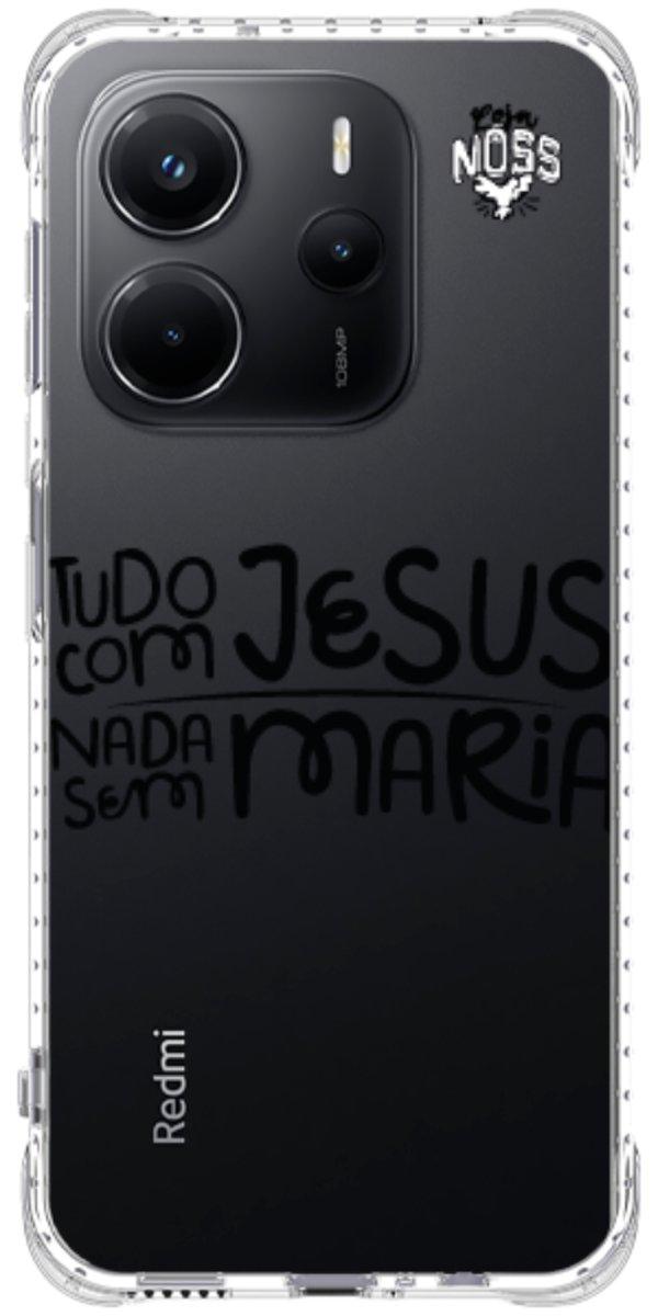 Capinha para Celular Tudo com Jesus Nada sem Maria