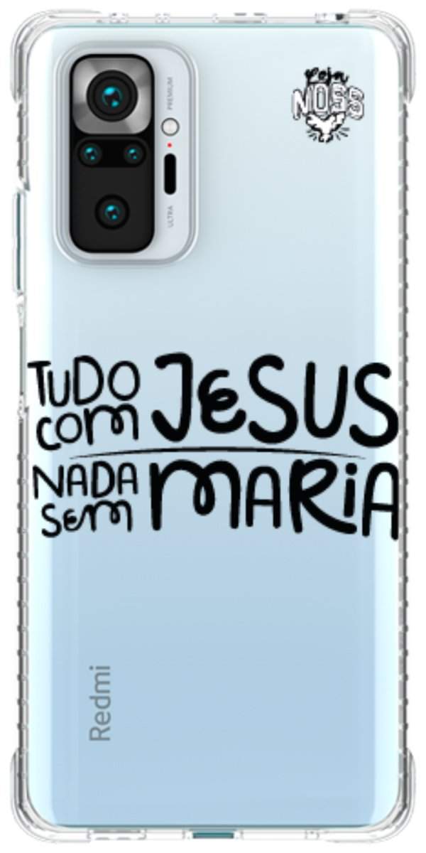 Capinha para Celular Tudo com Jesus Nada sem Maria