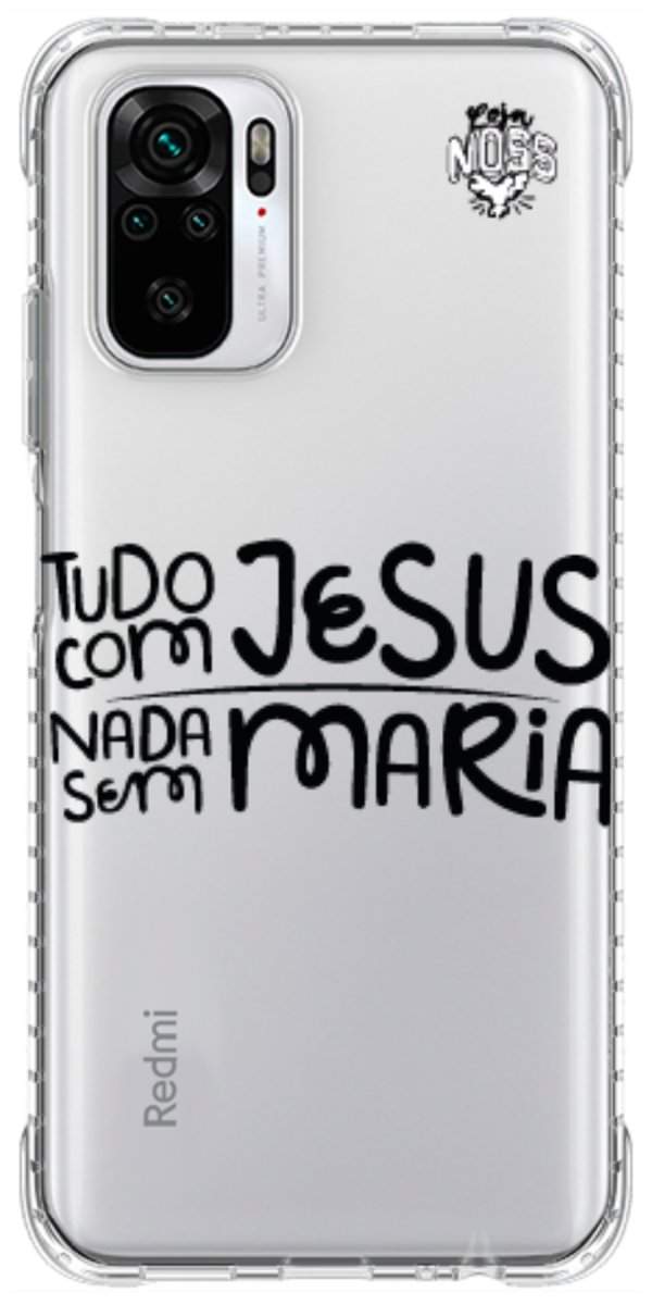 Capinha para Celular Tudo com Jesus Nada sem Maria