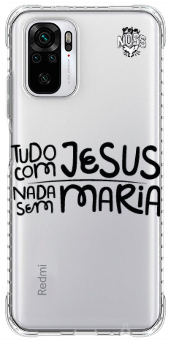 Capinha para Celular Tudo com Jesus Nada sem Maria