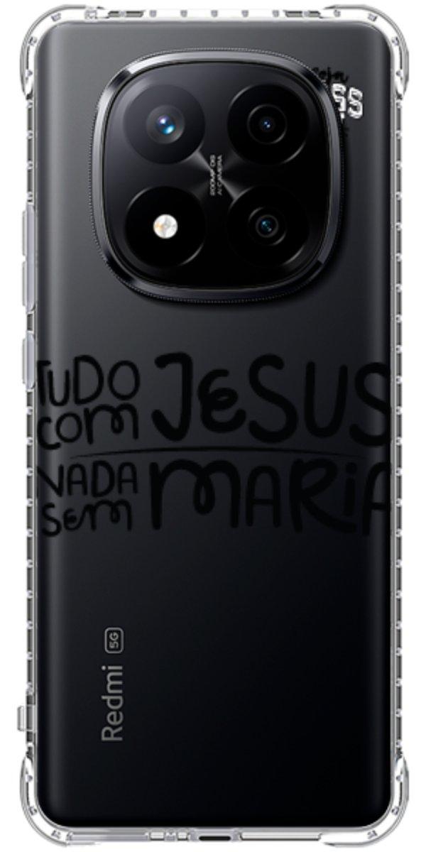 Capinha para Celular Tudo com Jesus Nada sem Maria