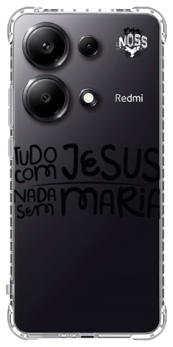 Capinha para Celular Tudo com Jesus Nada sem Maria