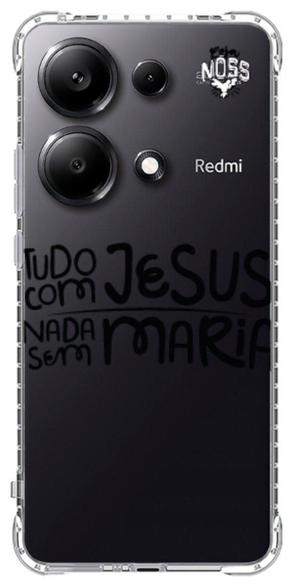 Capinha para Celular Tudo com Jesus Nada sem Maria