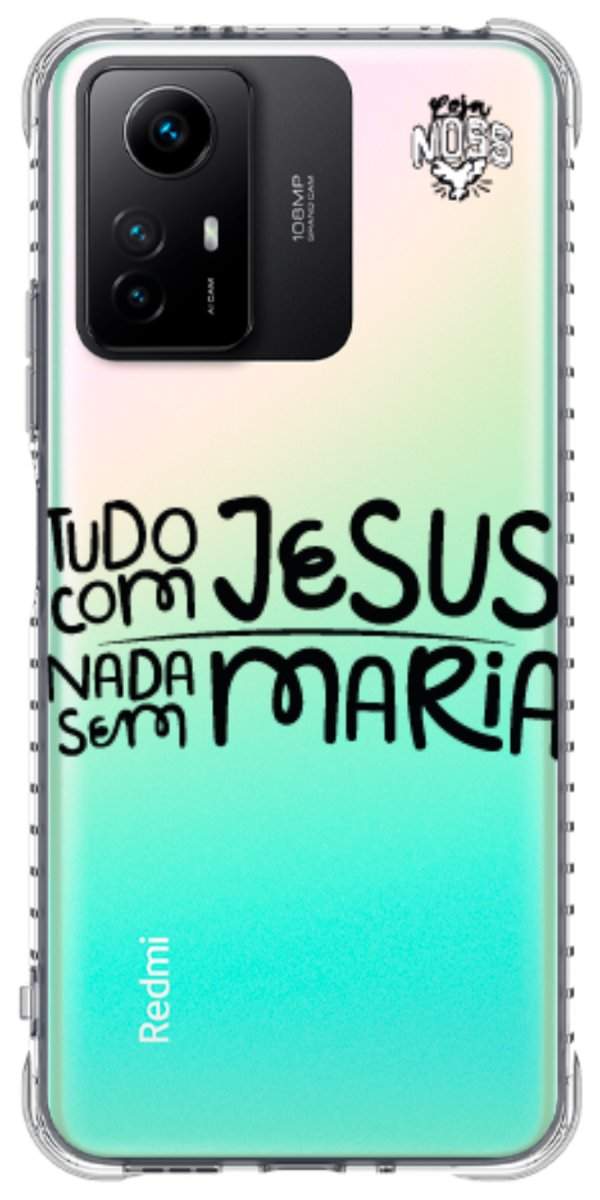 Capinha para Celular Tudo com Jesus Nada sem Maria