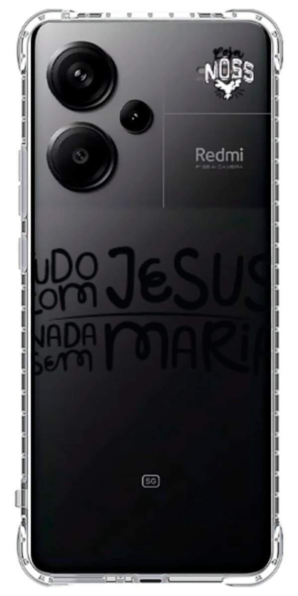 Capinha para Celular Tudo com Jesus Nada sem Maria