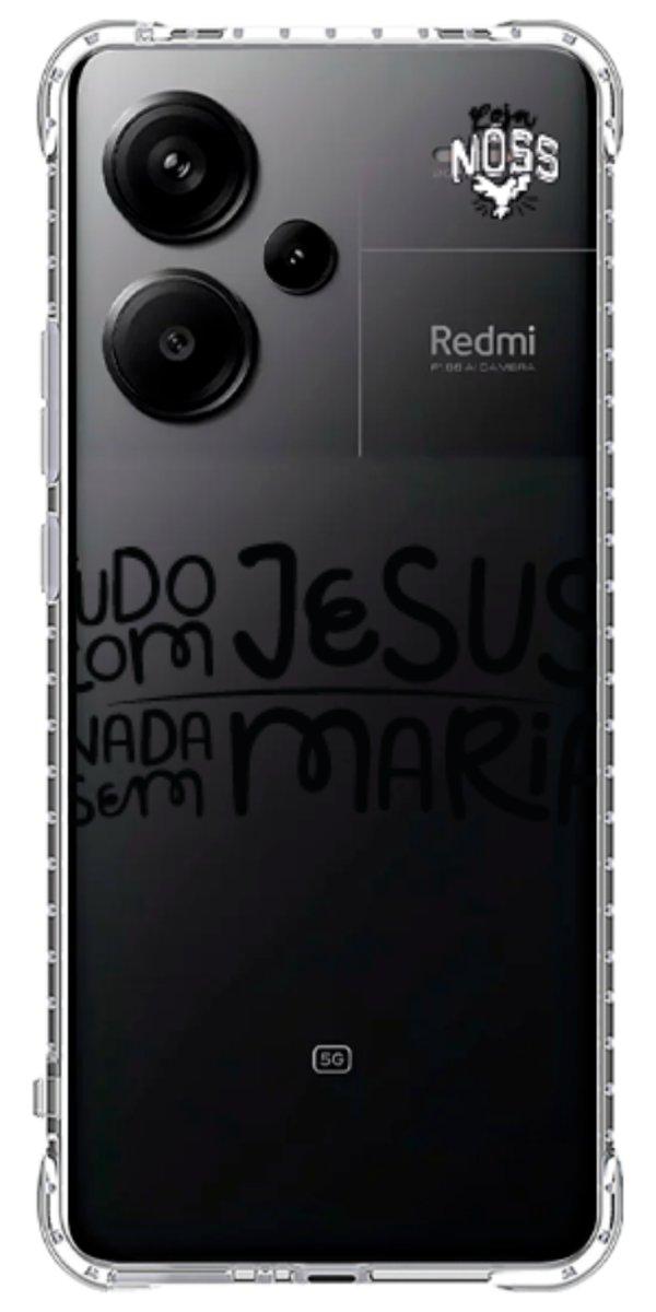 Capinha para Celular Tudo com Jesus Nada sem Maria