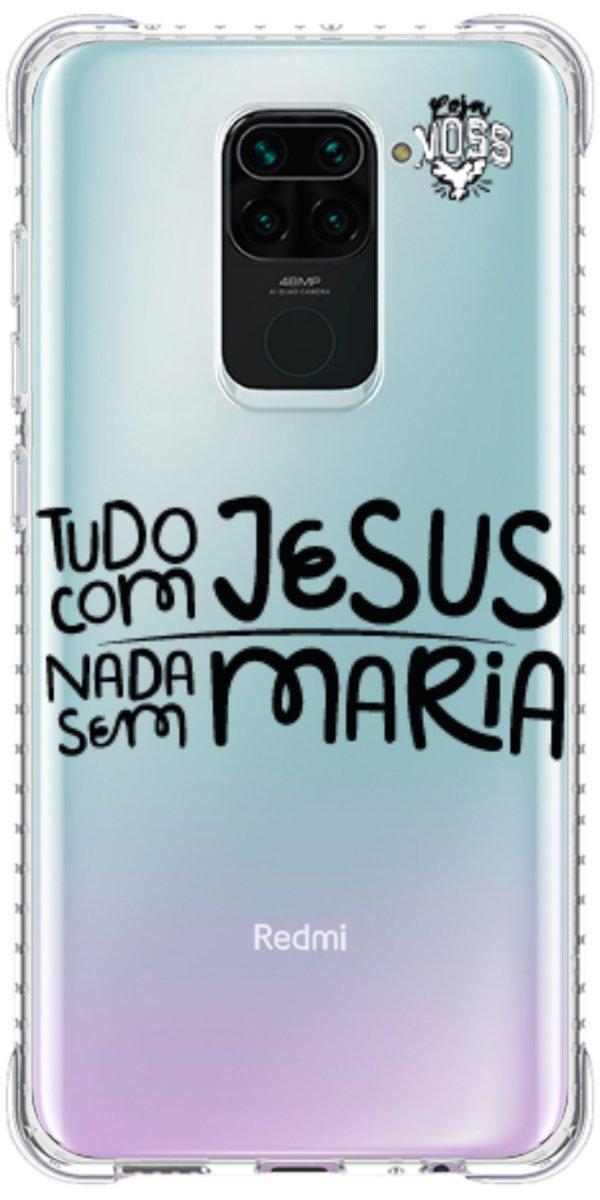Capinha para Celular Tudo com Jesus Nada sem Maria