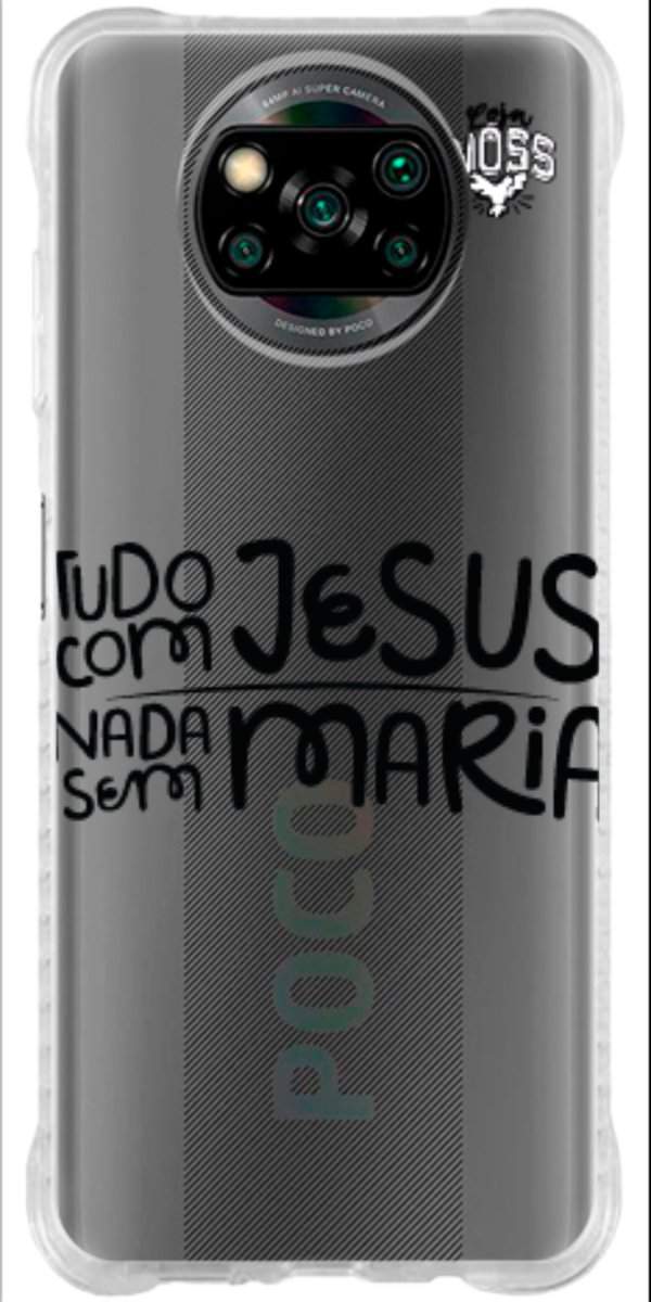 Capinha para Celular Tudo com Jesus Nada sem Maria