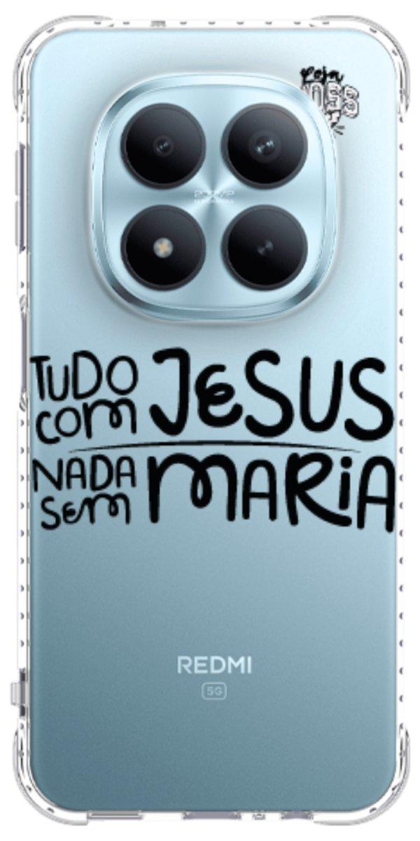 Capinha para Celular Tudo com Jesus Nada sem Maria