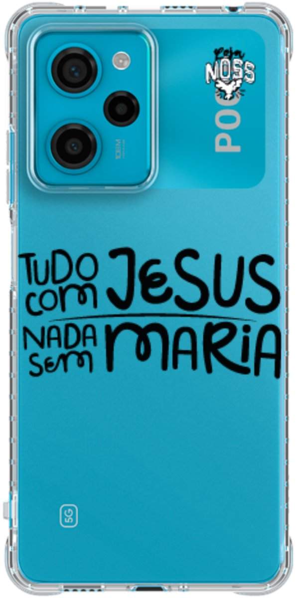 Capinha para Celular Tudo com Jesus Nada sem Maria