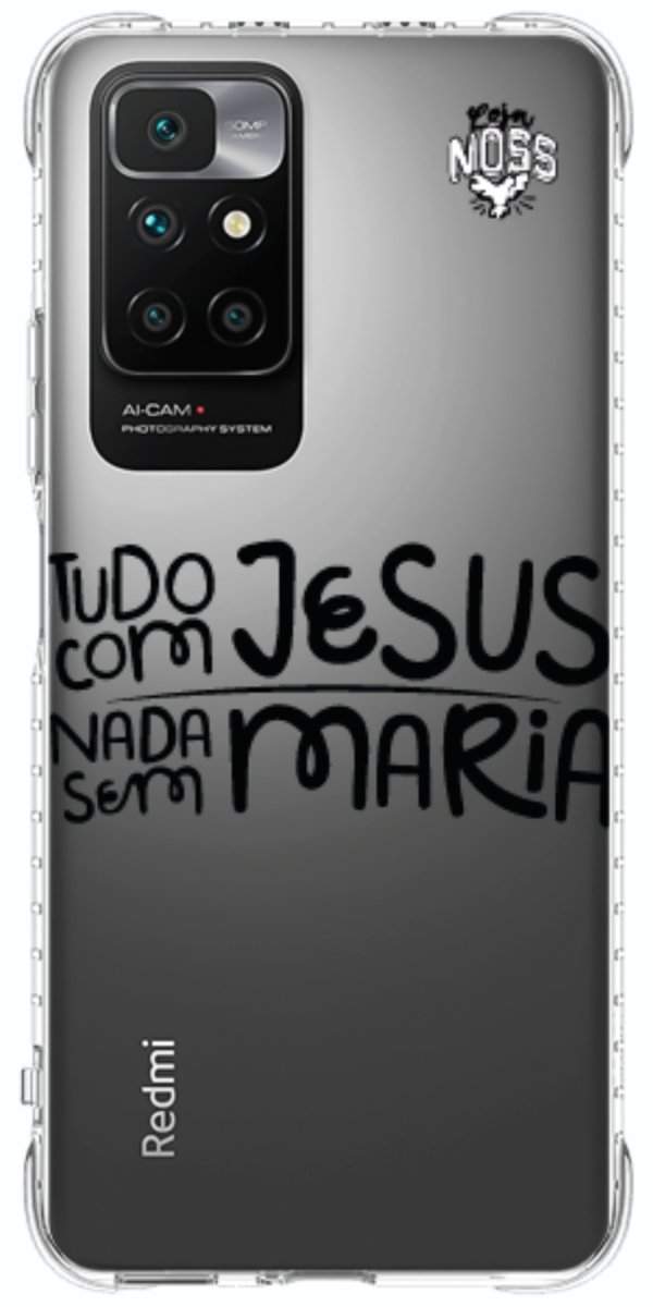 Capinha para Celular Tudo com Jesus Nada sem Maria