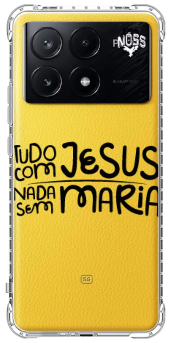 Capinha para Celular Tudo com Jesus Nada sem Maria