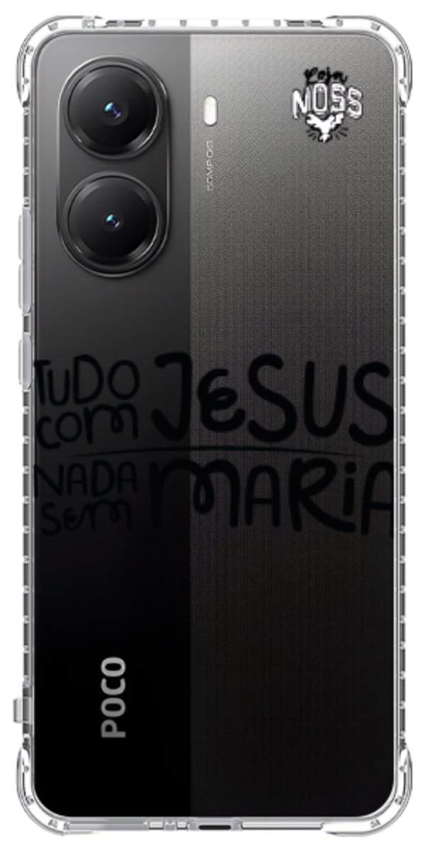 Capinha para Celular Tudo com Jesus Nada sem Maria