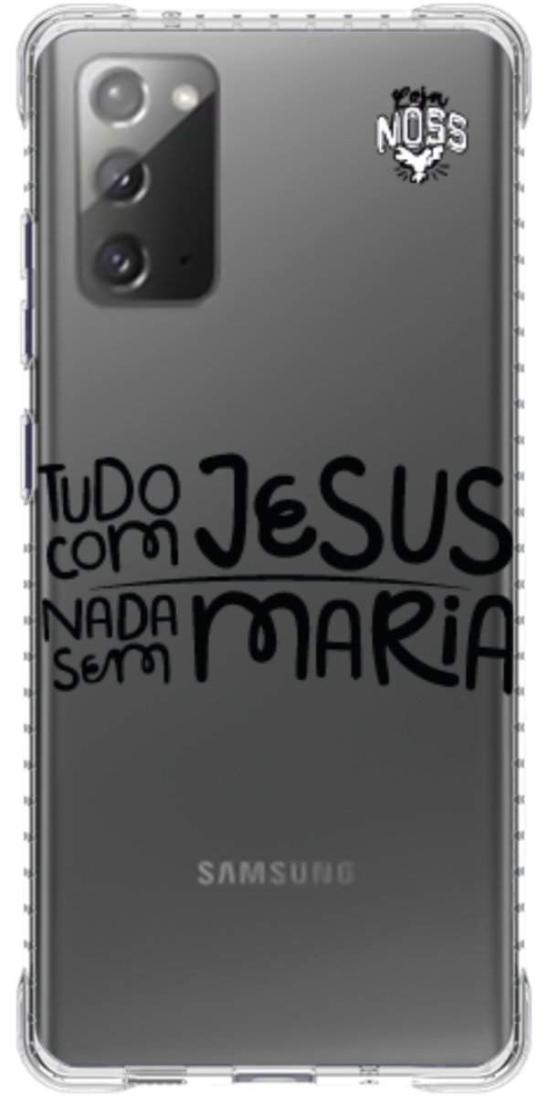 Capinha para Celular Tudo com Jesus Nada sem Maria