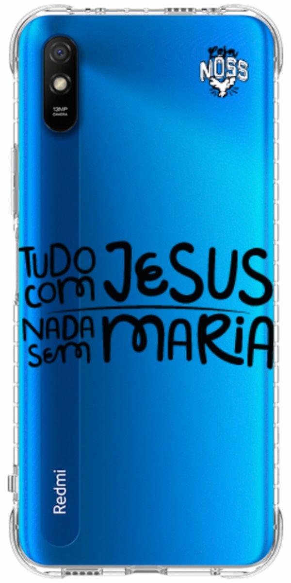 Capinha para Celular Tudo com Jesus Nada sem Maria