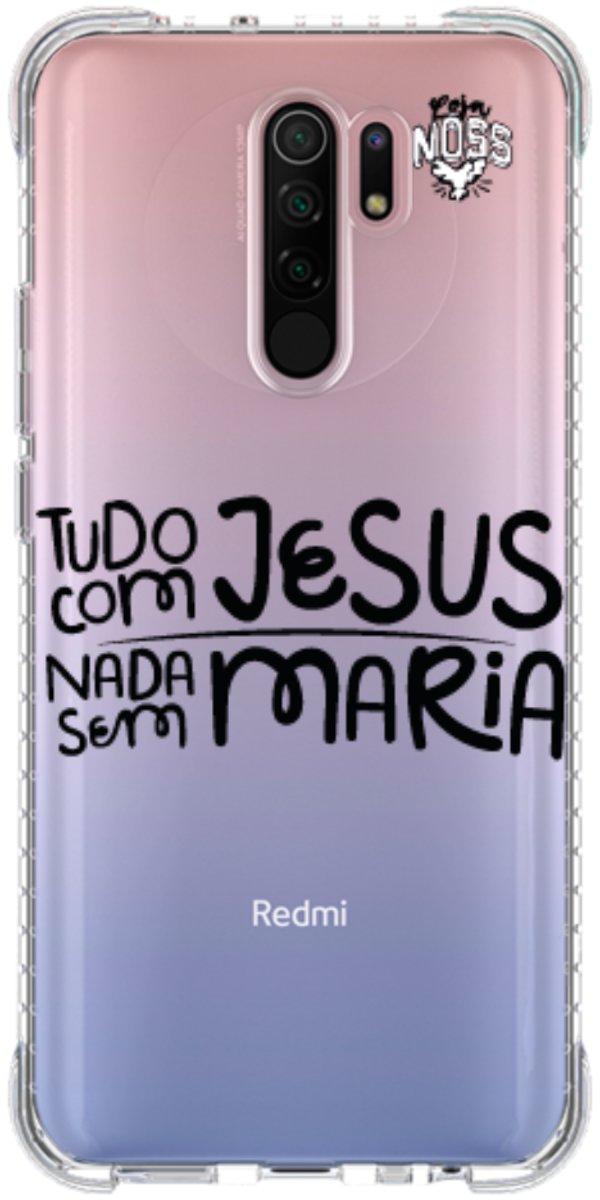 Capinha para Celular Tudo com Jesus Nada sem Maria