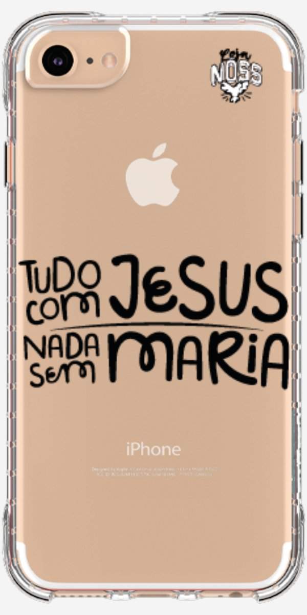 Capinha para Celular Tudo com Jesus Nada sem Maria