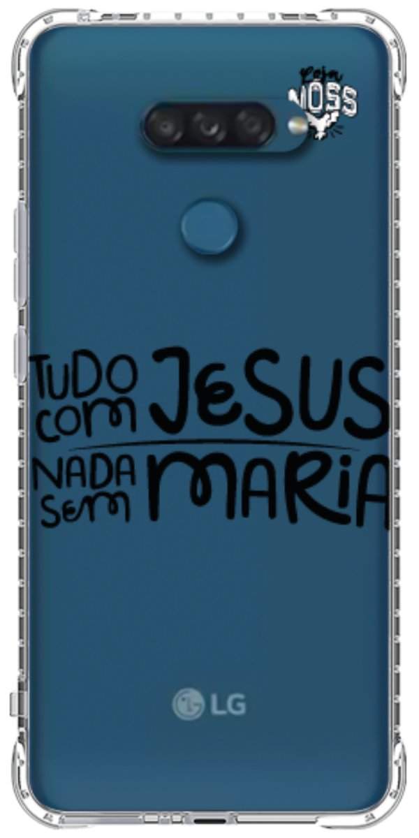 Capinha para Celular Tudo com Jesus Nada sem Maria