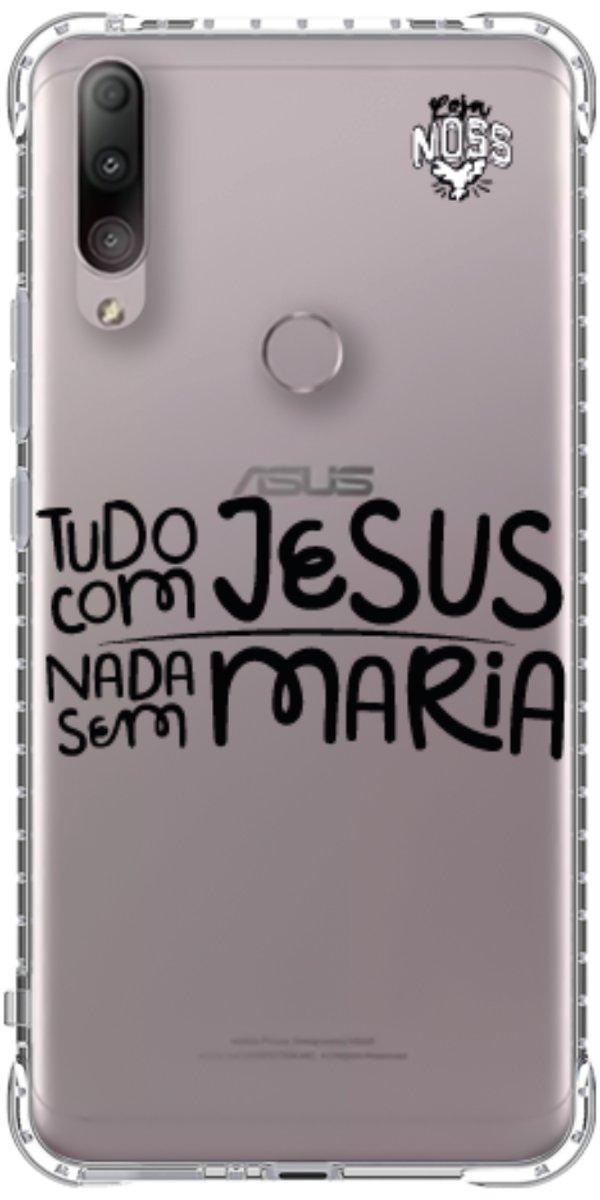 Capinha para Celular Tudo com Jesus Nada sem Maria