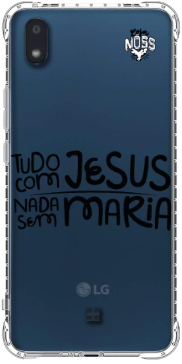 Capinha para Celular Tudo com Jesus Nada sem Maria