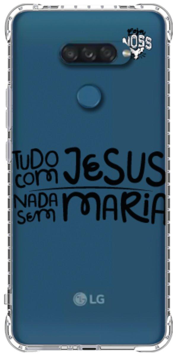 Capinha para Celular Tudo com Jesus Nada sem Maria