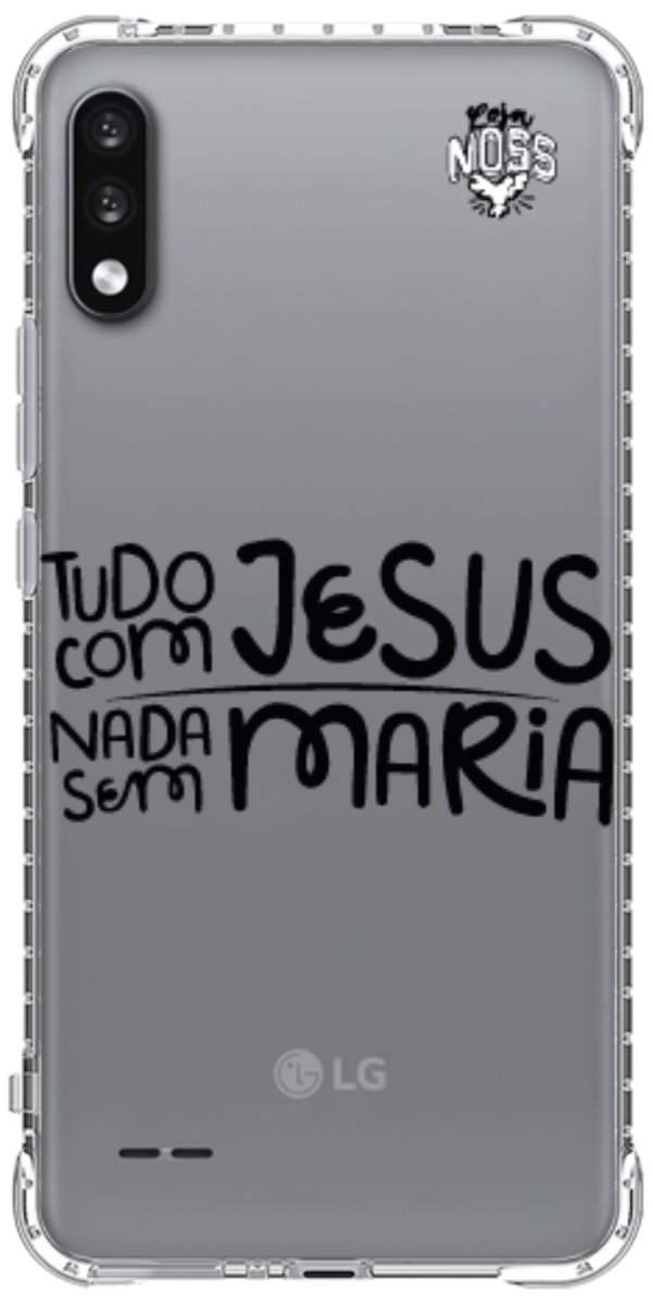Capinha para Celular Tudo com Jesus Nada sem Maria