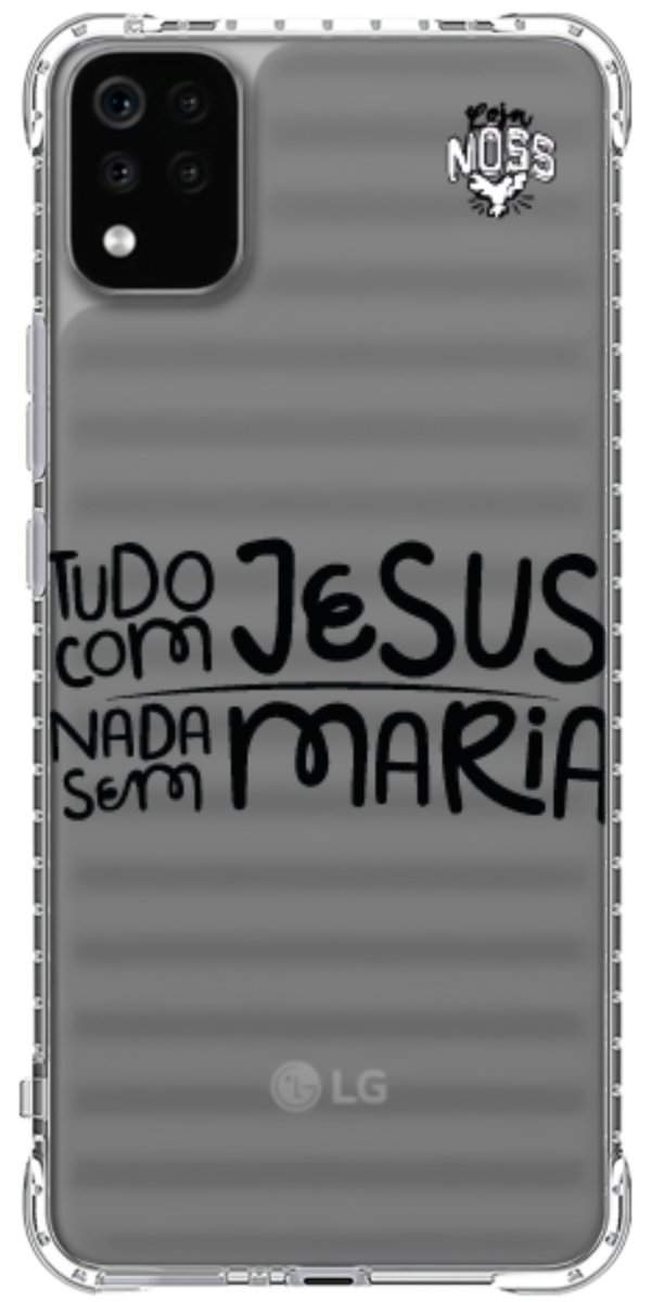 Capinha para Celular Tudo com Jesus Nada sem Maria
