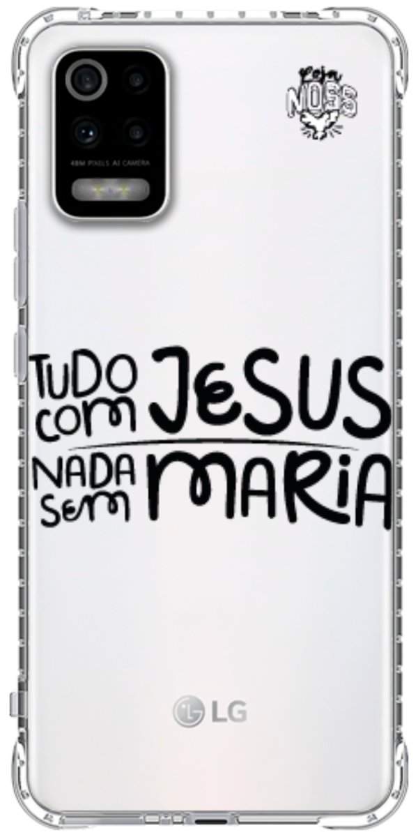 Capinha para Celular Tudo com Jesus Nada sem Maria