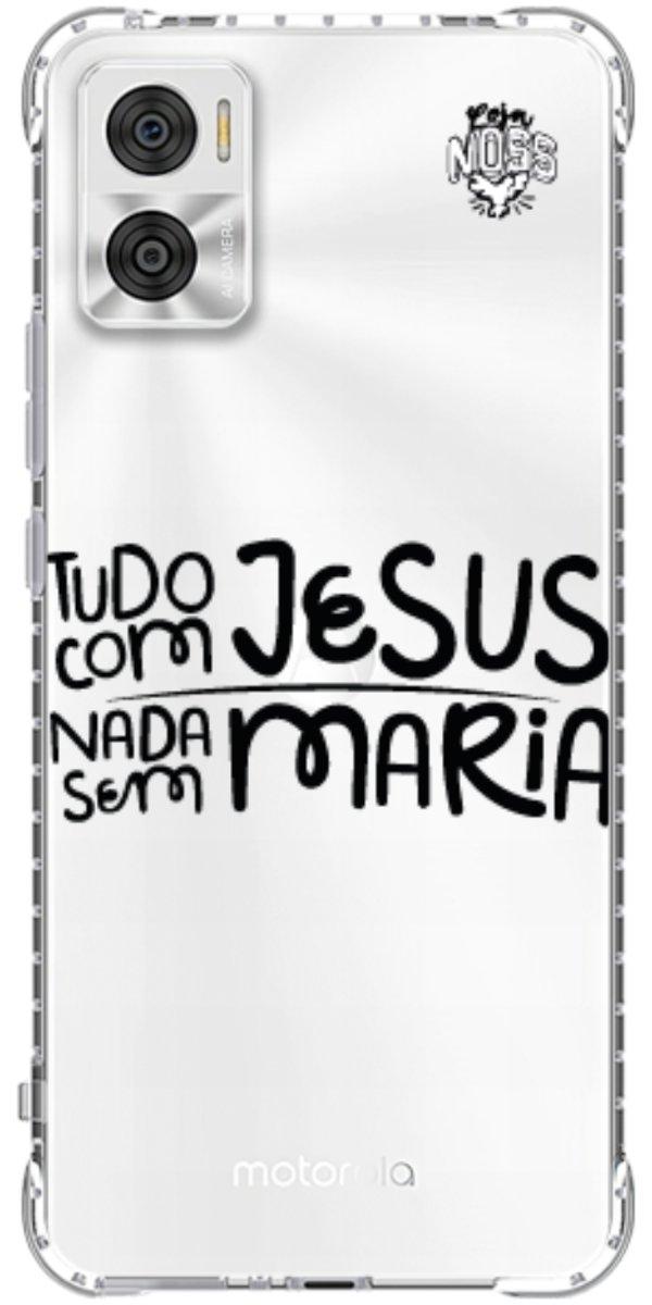 Capinha para Celular Tudo com Jesus Nada sem Maria