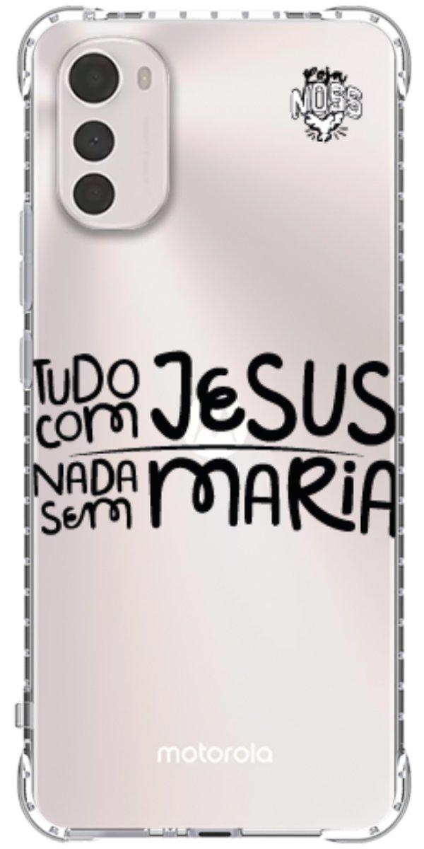 Capinha para Celular Tudo com Jesus Nada sem Maria