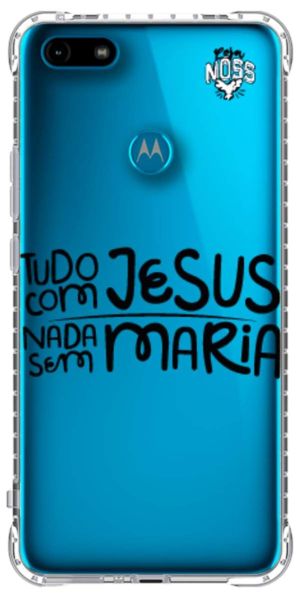 Capinha para Celular Tudo com Jesus Nada sem Maria