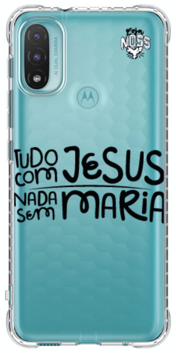 Capinha para Celular Tudo com Jesus Nada sem Maria