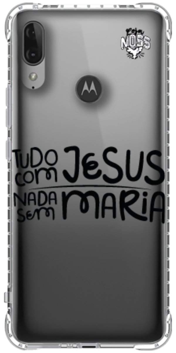 Capinha para Celular Tudo com Jesus Nada sem Maria