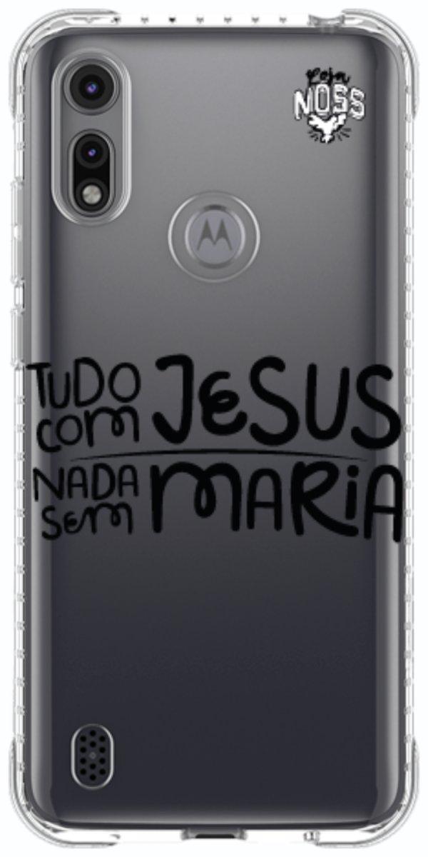 Capinha para Celular Tudo com Jesus Nada sem Maria