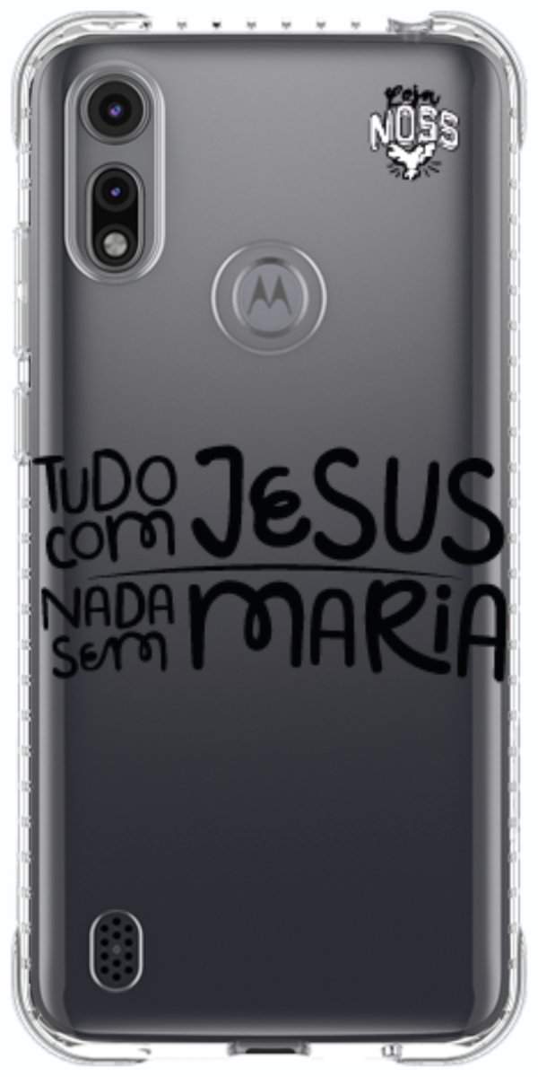 Capinha para Celular Tudo com Jesus Nada sem Maria