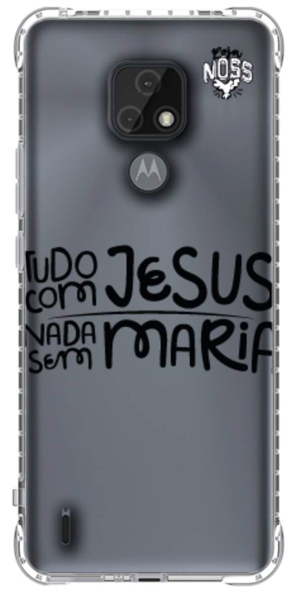 Capinha para Celular Tudo com Jesus Nada sem Maria