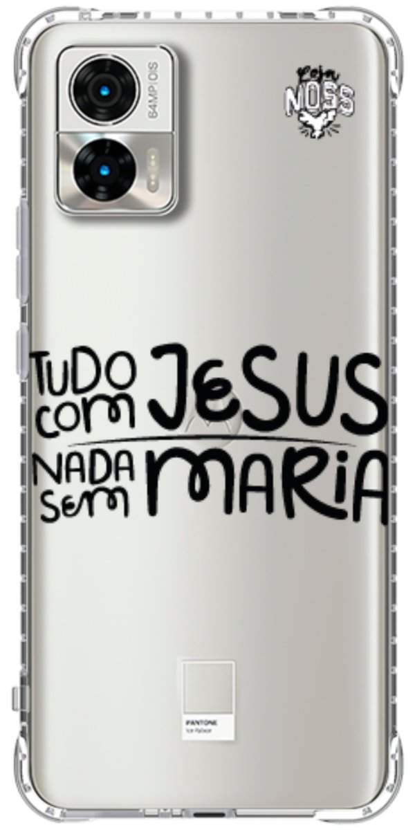 Capinha para Celular Tudo com Jesus Nada sem Maria