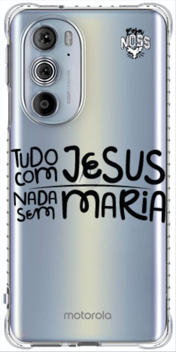 Capinha para Celular Tudo com Jesus Nada sem Maria