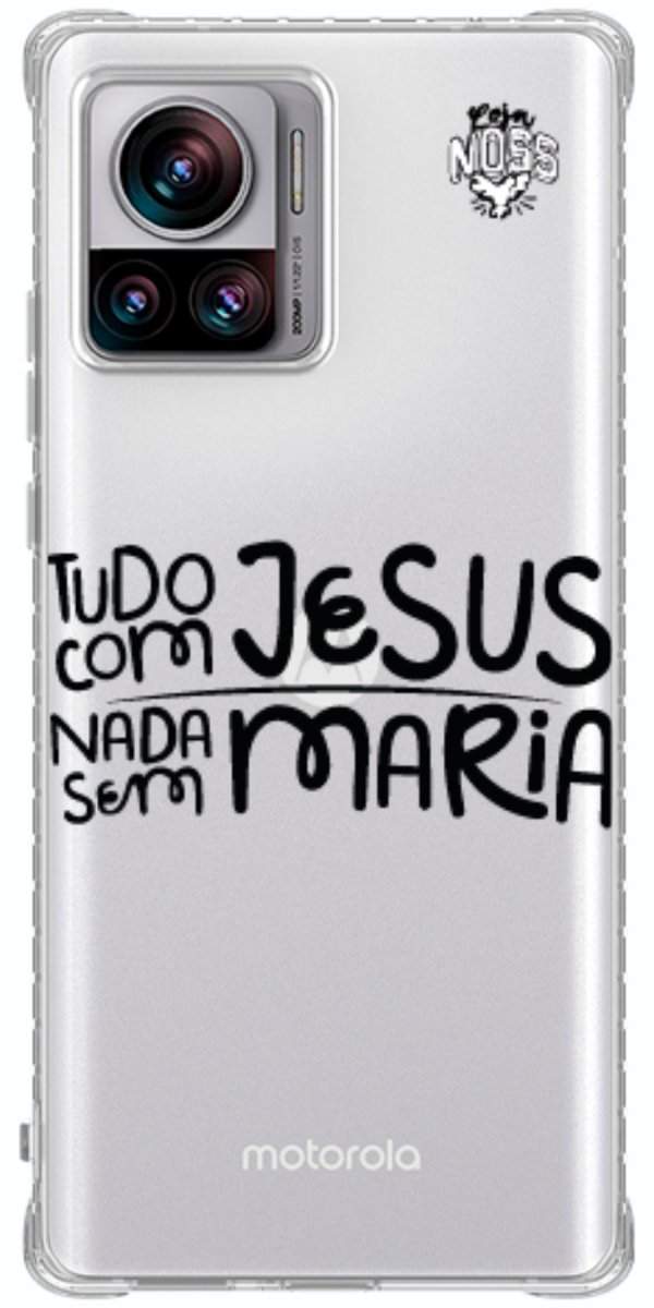 Capinha para Celular Tudo com Jesus Nada sem Maria