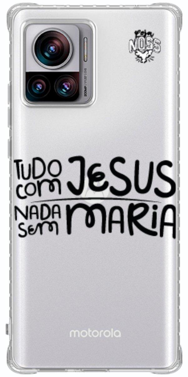 Capinha para Celular Tudo com Jesus Nada sem Maria