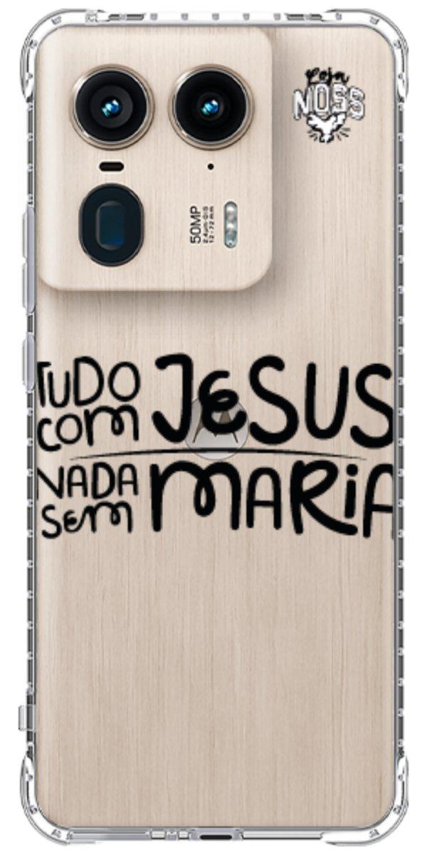 Capinha para Celular Tudo com Jesus Nada sem Maria