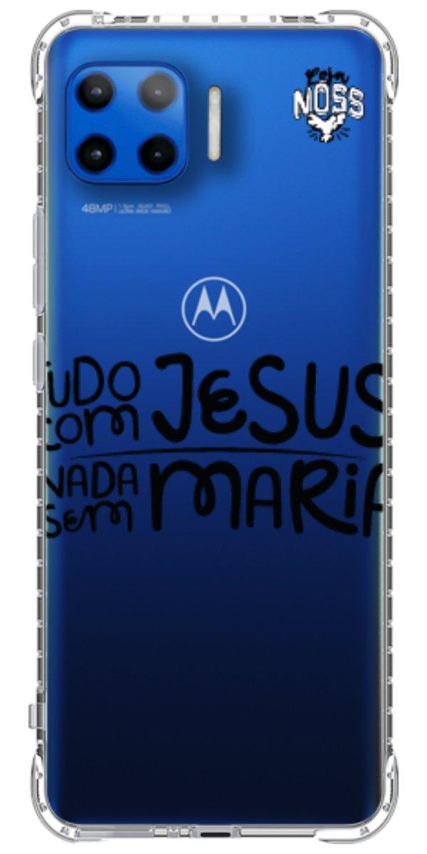 Capinha para Celular Tudo com Jesus Nada sem Maria