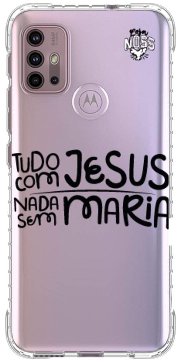 Capinha para Celular Tudo com Jesus Nada sem Maria