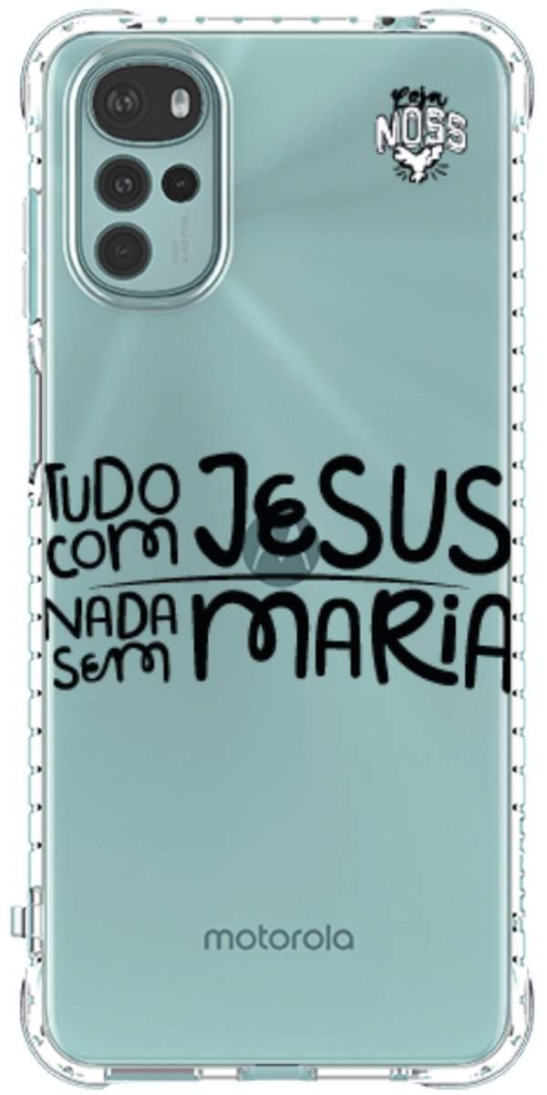Capinha para Celular Tudo com Jesus Nada sem Maria